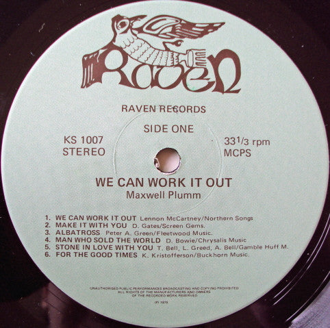 Maxwell Plumm : We Can Work It Out (LP, Album)