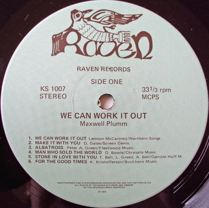 Maxwell Plumm : We Can Work It Out (LP, Album)
