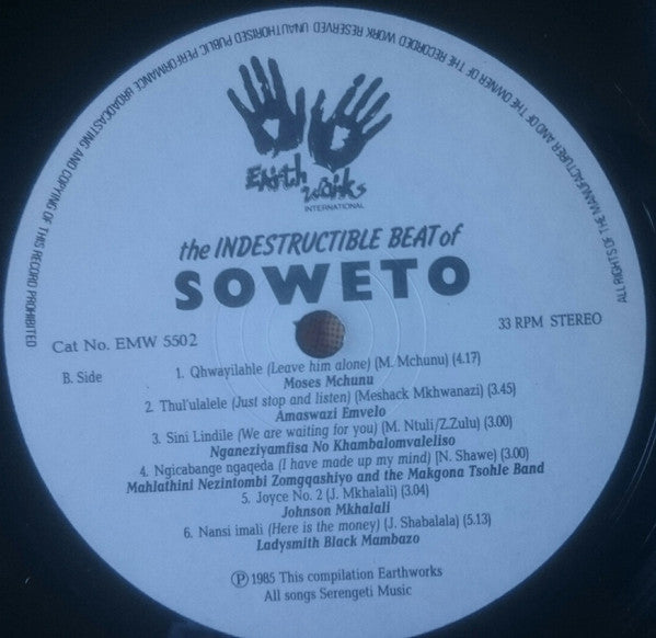 Various : The Indestructible Beat Of Soweto (LP, Comp)