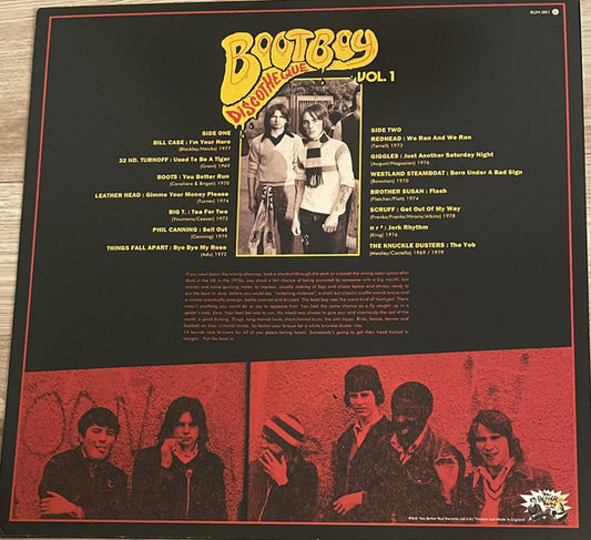 Various : Bootboy Discotheque (14 Bovver Rock Bruisers) (LP, Comp, Ltd, RP, Cle)