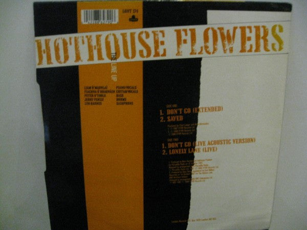 Hothouse Flowers : Don't Go (10", Single, Ltd, RE)