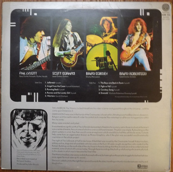 Thin Lizzy : Jailbreak (LP, Album, Club, RE, Die)