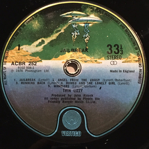 Thin Lizzy : Jailbreak (LP, Album, Club, RE, Die)