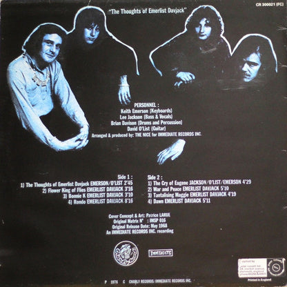 The Nice : The Thoughts Of Emerlist Davjack (LP, Album, RE)