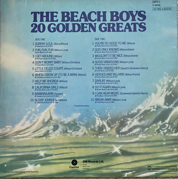 The Beach Boys : 20 Golden Greats (LP, Comp, Ltd, RE, Blu)