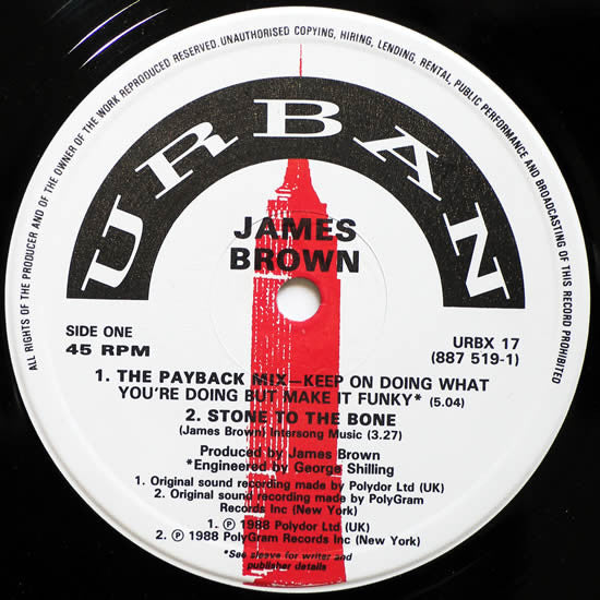 James Brown : The Payback Mix (Keep On Doing What You're Doing But Make It Funky) (12")