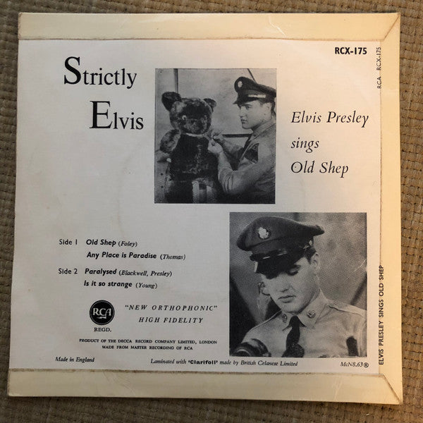 Elvis Presley : Strictly Elvis (7", EP, RP)