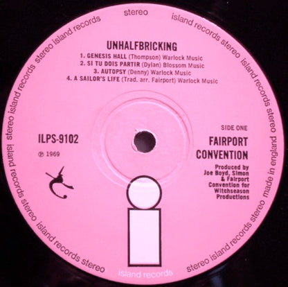 Fairport Convention : Unhalfbricking (LP, Album, RP)