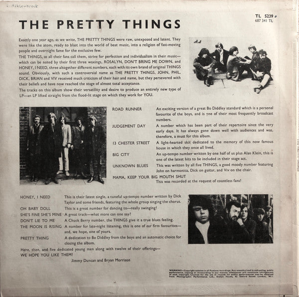 The Pretty Things : The Pretty Things (LP, Album, Mono)