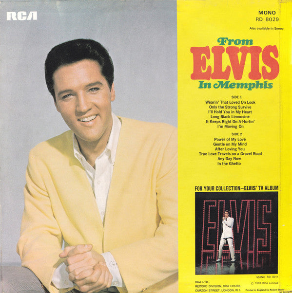 Elvis Presley : From Elvis In Memphis (LP, Album, Mono, RP, RCA)