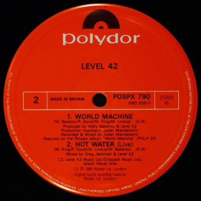 Level 42 : Lessons In Love (Extended Version) (12")