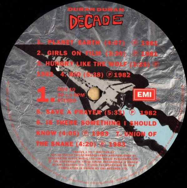 Duran Duran : Decade (LP, Comp)