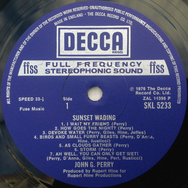 John G. Perry : Sunset Wading (LP, Album, FFS)
