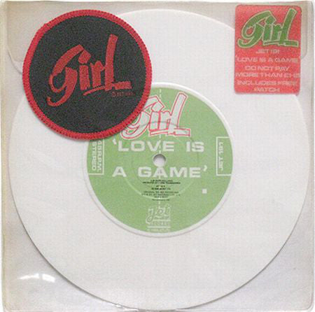 Girl (2) : Love Is A Game (7", Single, Whi)
