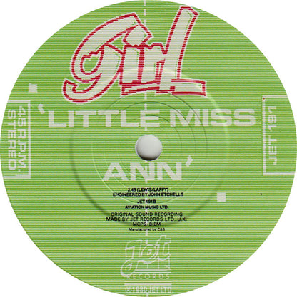 Girl (2) : Love Is A Game (7", Single, Whi)