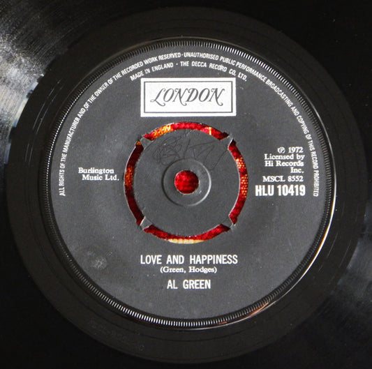 Al Green : Love And Happiness (7", Single)