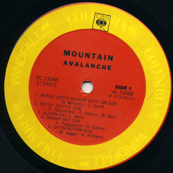 Mountain : Avalanche (LP, Album, Ter)