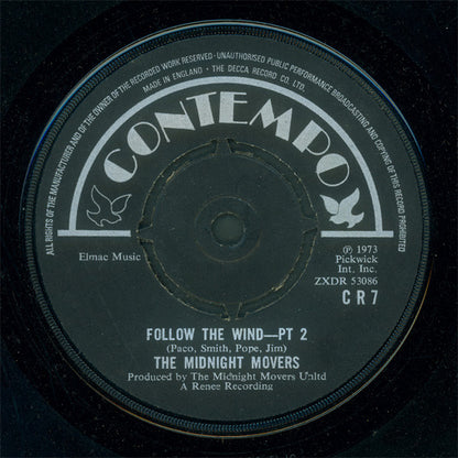 Midnight Movers Unlimited : Follow The Wind (7")