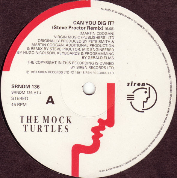 The Mock Turtles : Can You Dig It? (Steve Proctor Remix) (12", Single)