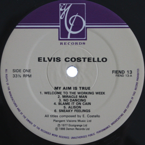 Elvis Costello : My Aim Is True (LP, Album, RE)