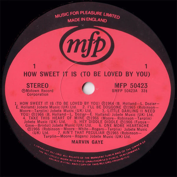 Marvin Gaye : How Sweet It Is (To Be Loved By You) (LP, Comp)