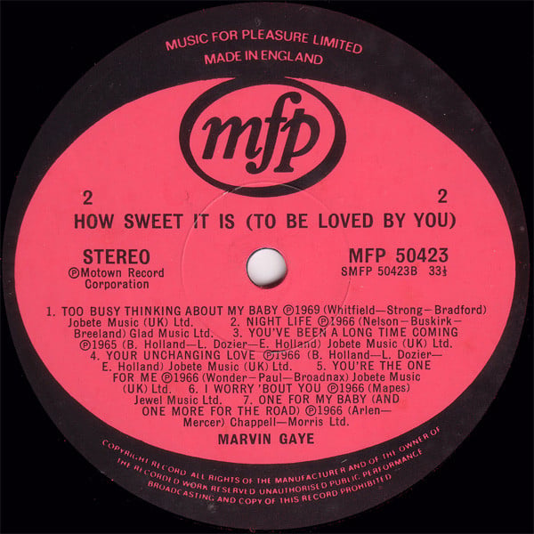 Marvin Gaye : How Sweet It Is (To Be Loved By You) (LP, Comp)