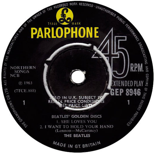 The Beatles : The Beatles' Million Sellers (7", EP, Mono)