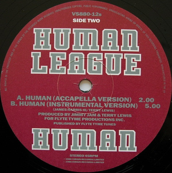 Human League* : Human (12", Single)