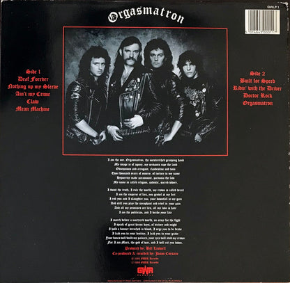 Motörhead : Orgasmatron (LP, Album)