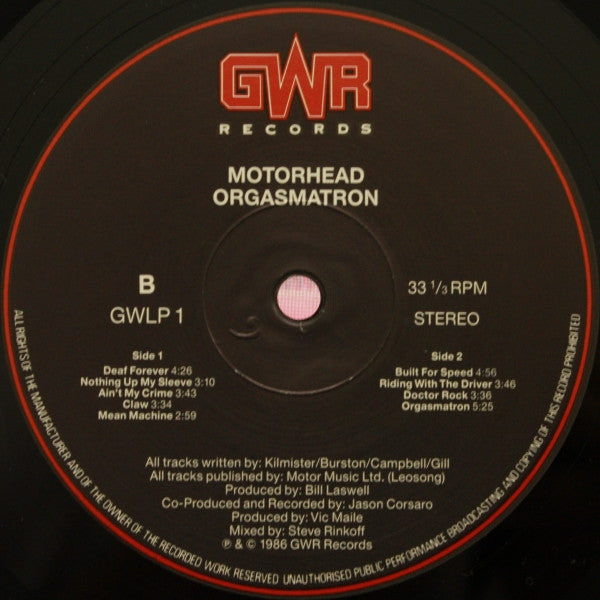Motörhead : Orgasmatron (LP, Album)