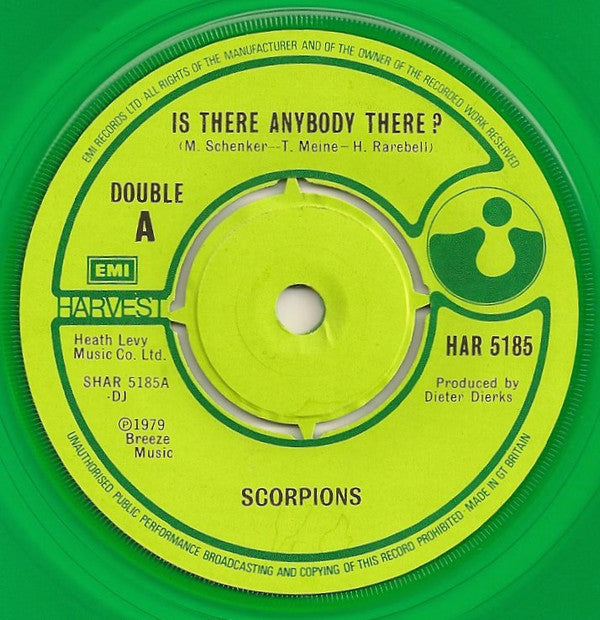 Scorpions : Is There Anybody There? / Another Piece Of Meat (7", Single, Gre)