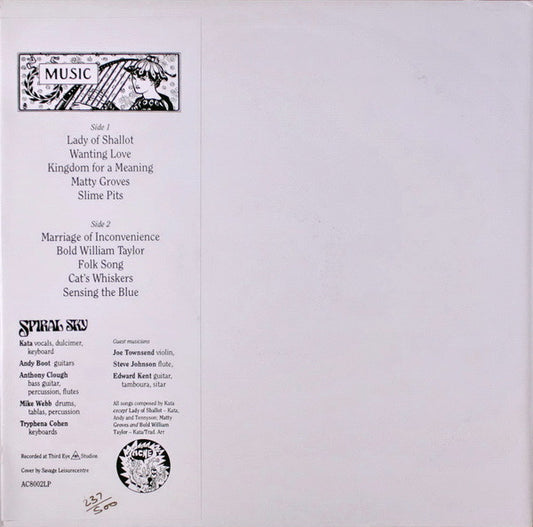 Spiral Sky : Spiral Sky (LP, Album, Ltd, Num, 1st)