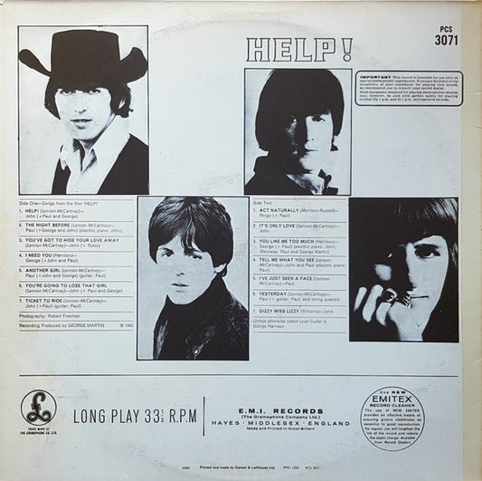 The Beatles : Help! (LP, Album, RE, Mad)