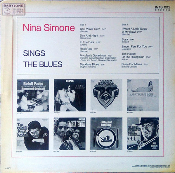 Nina Simone : Nina Simone Sings The Blues (LP, Album, RE)