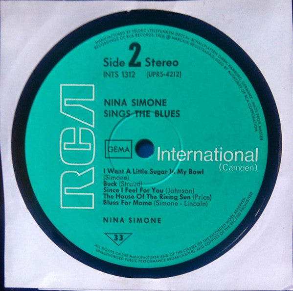 Nina Simone : Nina Simone Sings The Blues (LP, Album, RE)