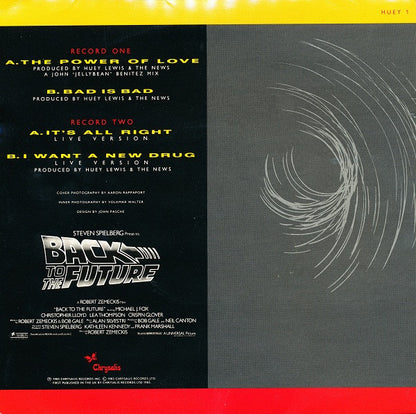 Huey Lewis And The News* : The Power Of Love (2x7", Single, Blu)