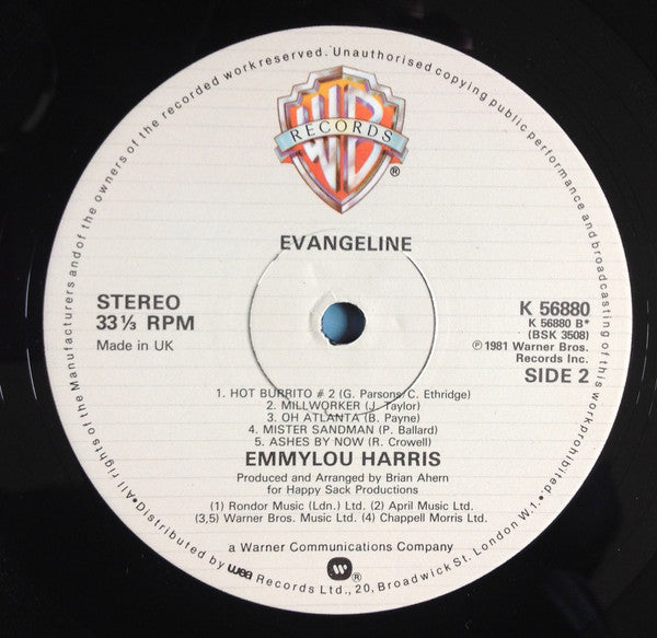 Emmylou Harris : Evangeline (LP, Album)