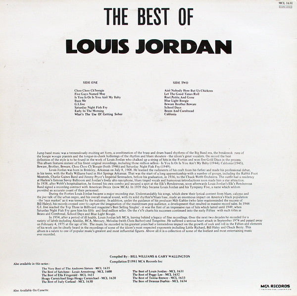 Louis Jordan : The Best Of Louis Jordan (LP, Comp)