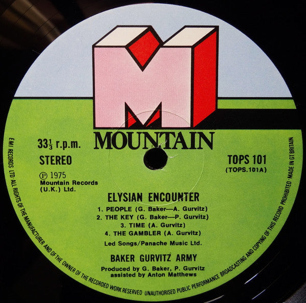Baker Gurvitz Army : Elysian Encounter (LP, Album, Gat)