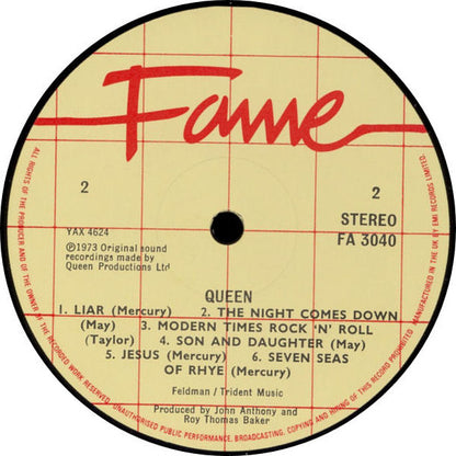 Queen : Queen (LP, Album, RE, EMI)