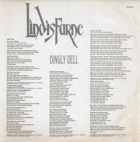 Lindisfarne : Dingly Dell (LP, Album)