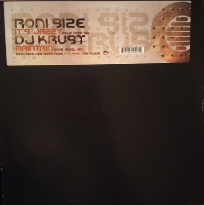 Roni Size / DJ Krust* : It's Jazzy (Felix Road Mix) / Maintain (Dave Angel Mix) (12", Whi)