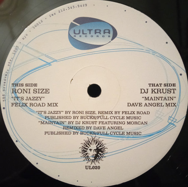 Roni Size / DJ Krust* : It's Jazzy (Felix Road Mix) / Maintain (Dave Angel Mix) (12", Whi)