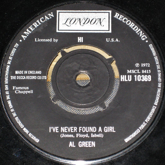 Al Green : Look What You Done For Me / I've Never Found A Girl (7", Single)