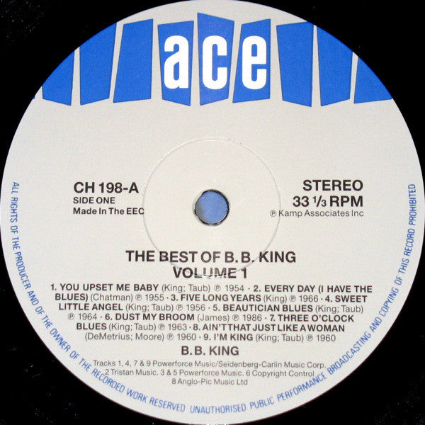 B.B. King : The Best Of B.B.King Volume One (LP, Comp, Mono)