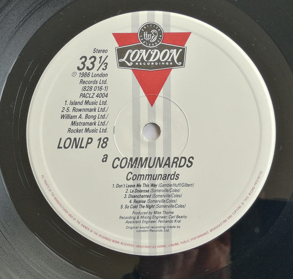 Communards* : Communards (LP, Album)