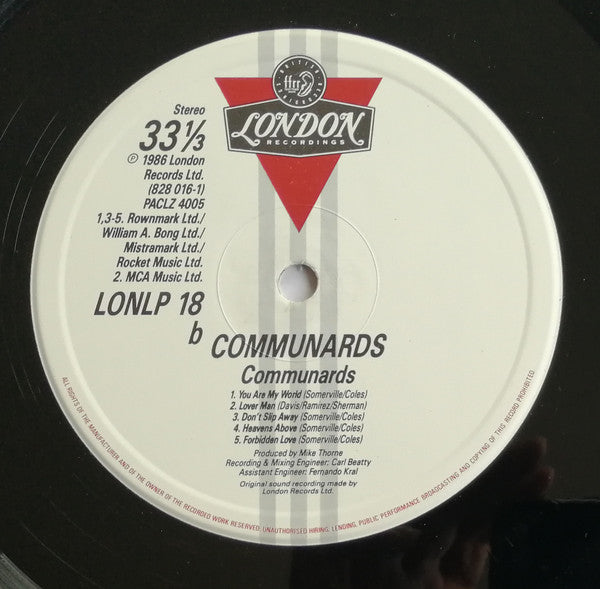 Communards* : Communards (LP, Album)