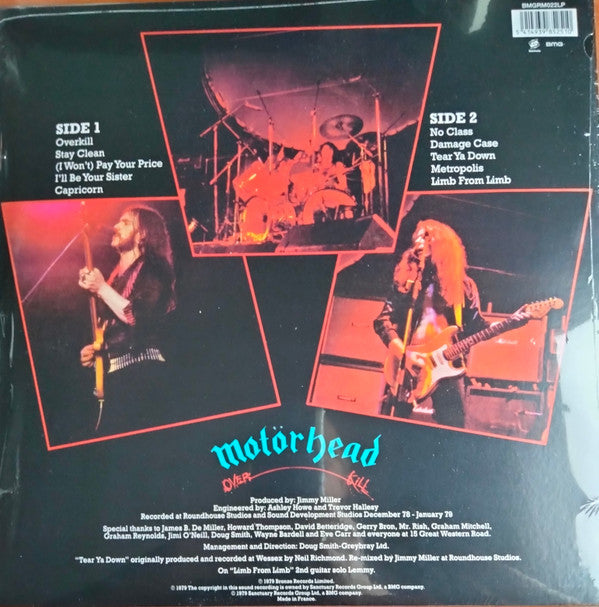 Motörhead : Overkill (LP, Album, RE, "Ma)