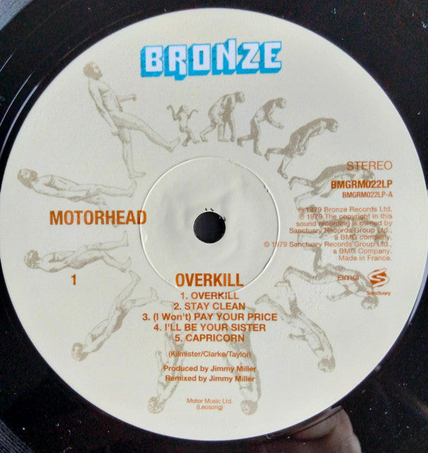 Motörhead : Overkill (LP, Album, RE, "Ma)