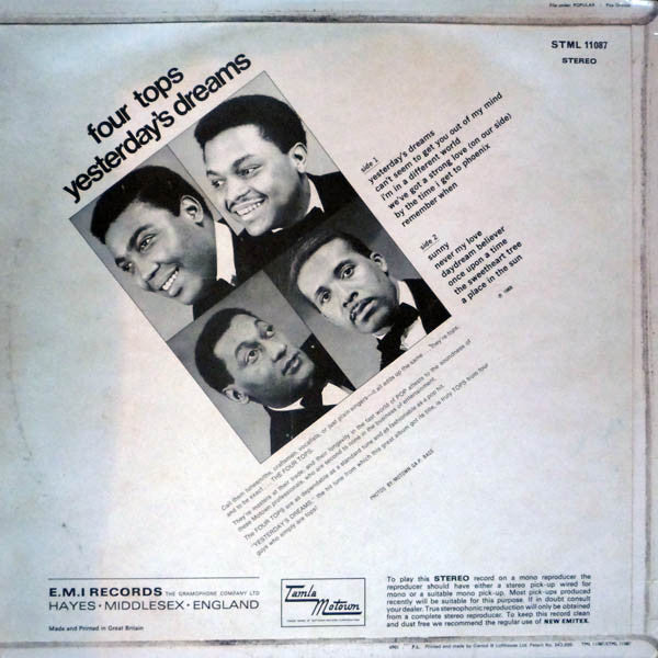 Four Tops : Yesterday's Dreams (LP, Album)